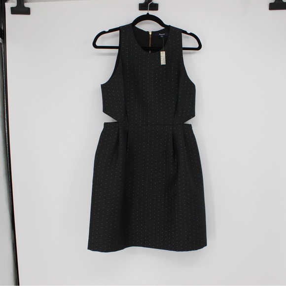 MADEWELL NWT Black Dress Gold Dots Pockets Sleeveless Tank Size 6 - Picture 14 of 16